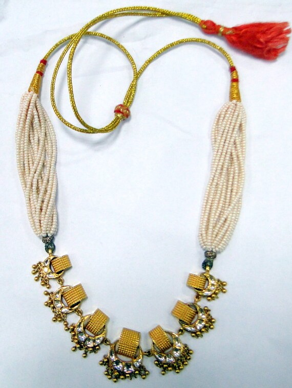 Vintage 22 k solid gold Diamond set necklace chok… - image 2