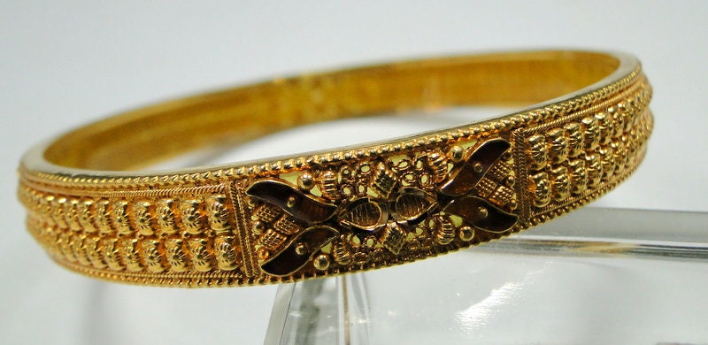 Gold Bangle Bracelet Set of Four 22 K Gold Handmade Jewelry 7972 - Etsy