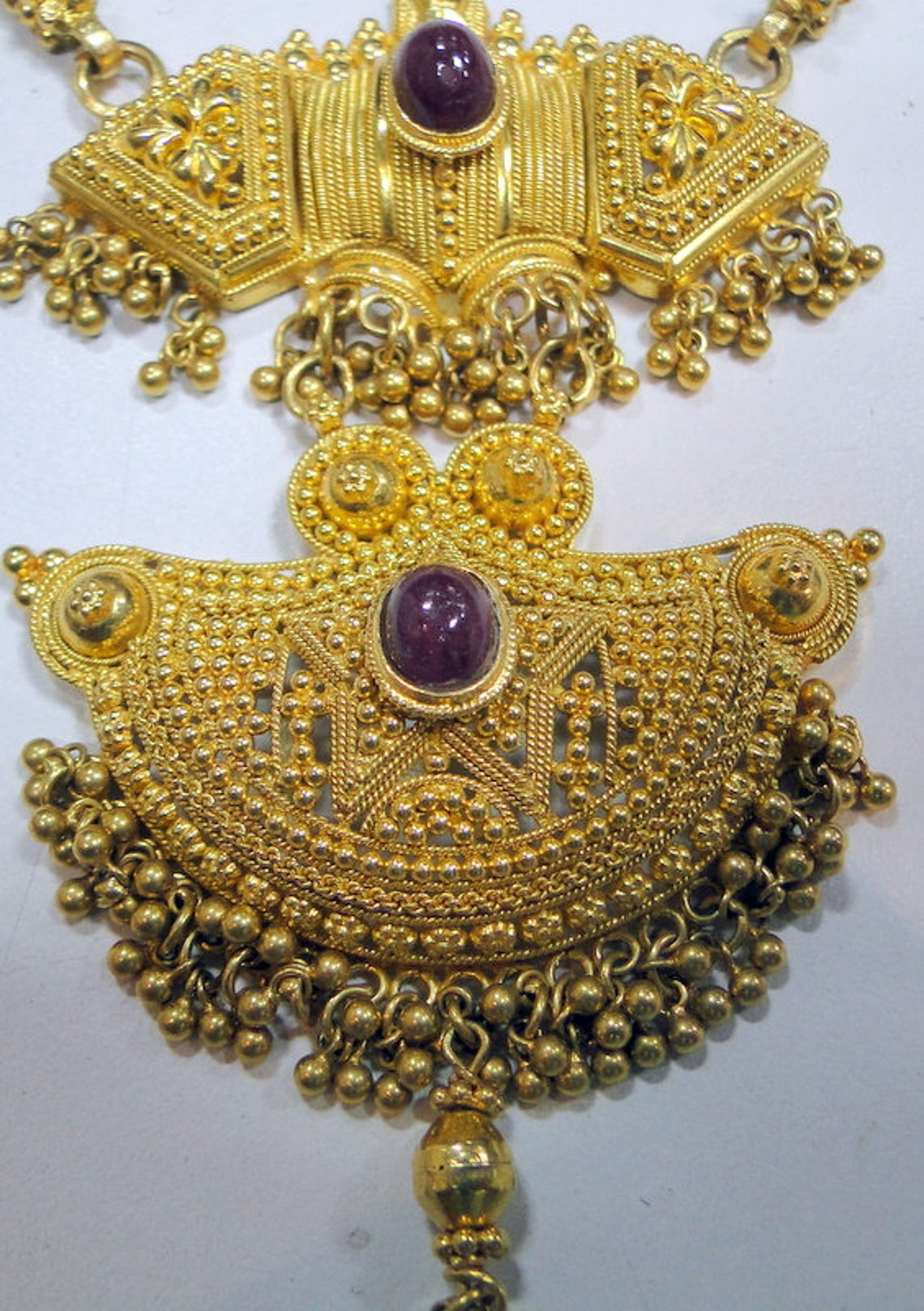 22K Gold Vintage Necklace Choker Fine Handmade Jewellery Free Shipping