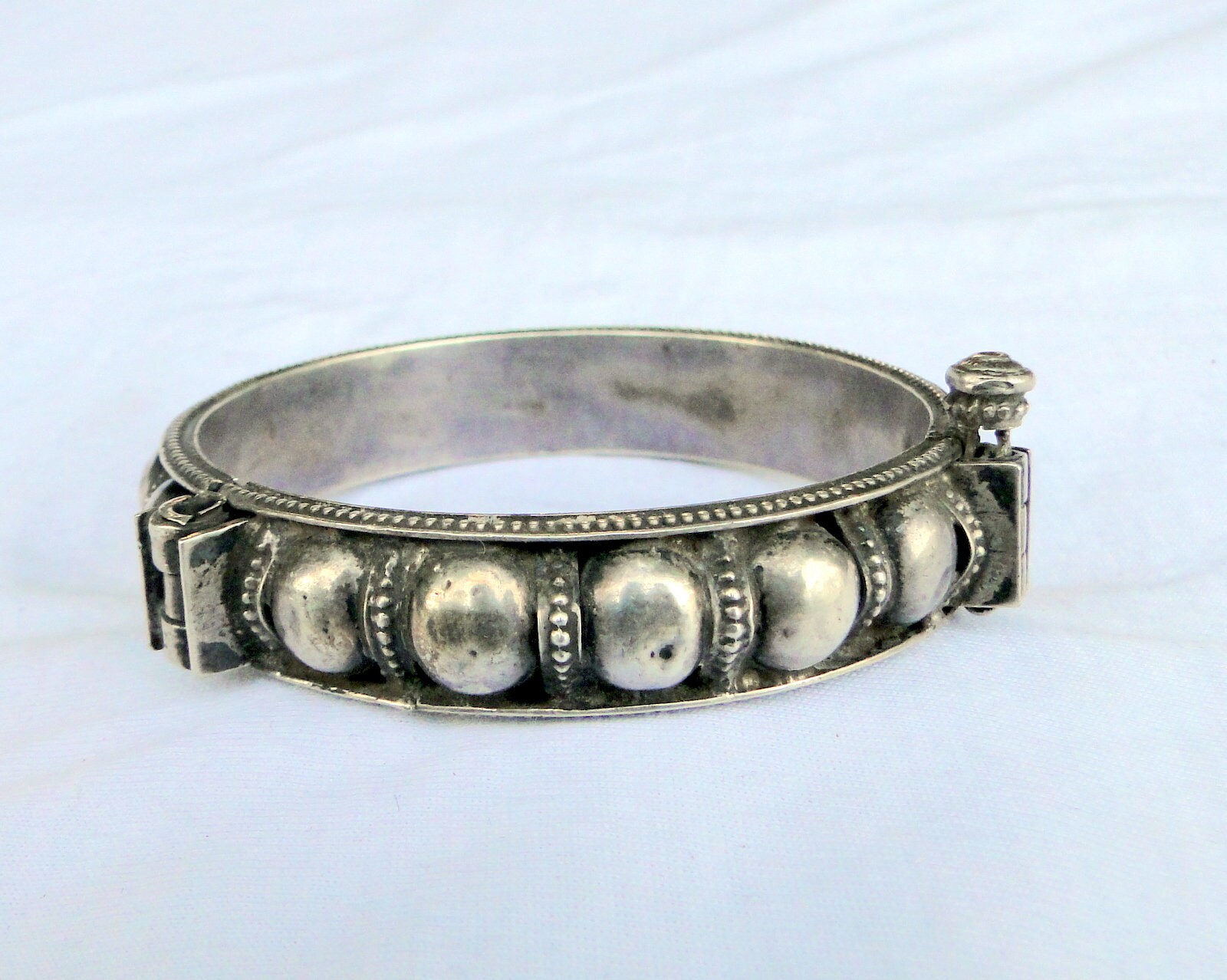 Antique Chinese Qing Dynasty Sterling Silver Bracelet - Chased Cuff - Ruby  Lane