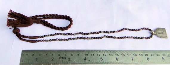 Ethnic Tribal Old silver Garnet & Silver Beads De… - image 4