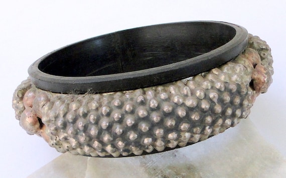 ethnic tribal old silver bangle upper arm bracelet