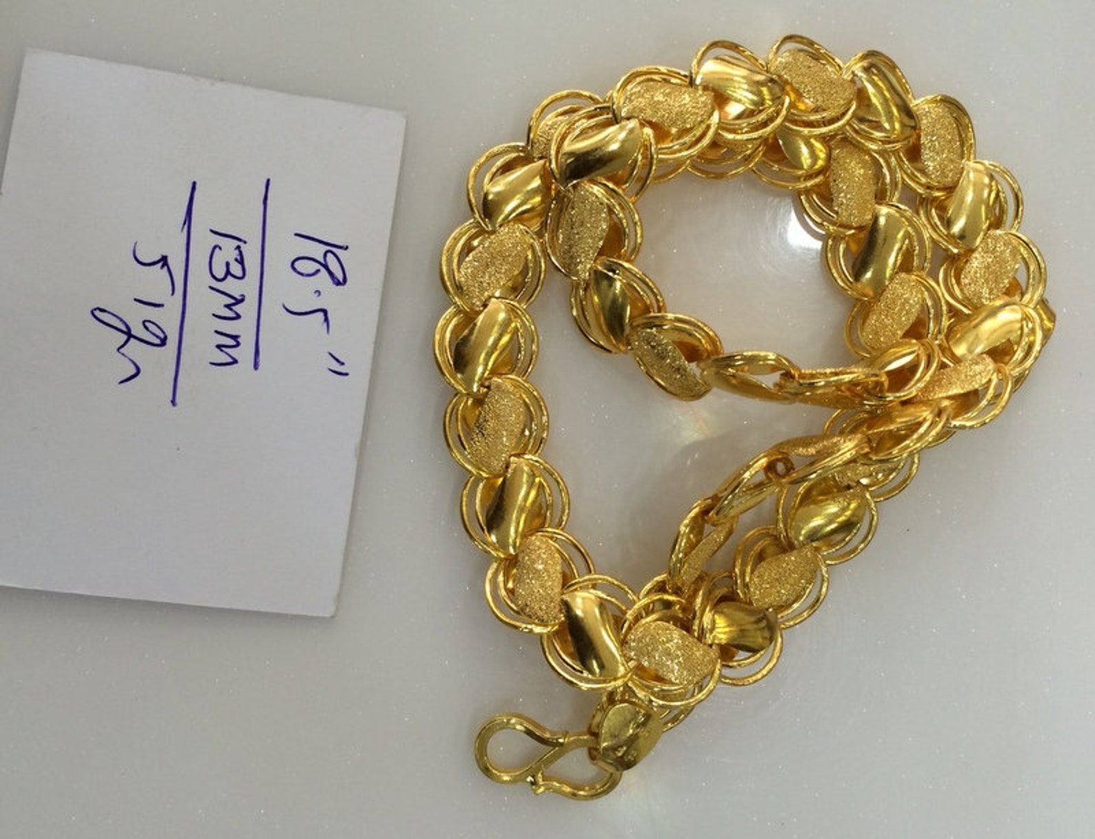 Gold Chain 22 K Gold Link Chain Fine Jewelry Etsy