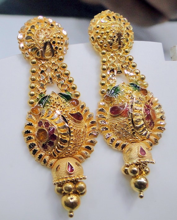 Buy Gold Jhumka Earrings | Gold Jhumka Earring Designs @ Best Prices-sgquangbinhtourist.com.vn