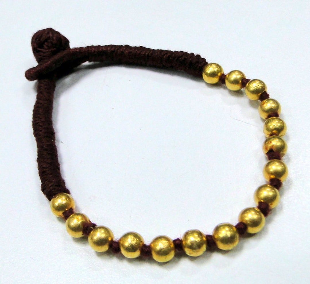 Ethnic Vintage 22K Gold Round Beads Bracelet Cuff Fine Jewelry Etsy