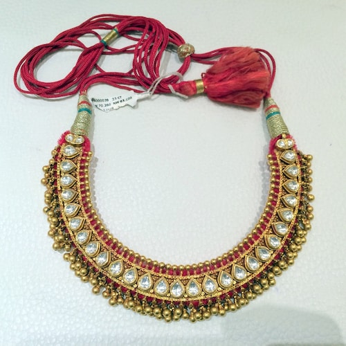 Indian Choker Necklace/ Gold Necklace/ Indian Jewelry/ Etsy