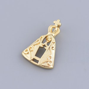 Mysterious Organization Charms Accessories,18K Plated Gold Religion Pendant,Pray Charms, Special Texture, for DIY Jewelry Making,20x14mm