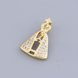 Exquisite Religion Charms with Crown,18K Gold Filled Cross Religion Pendant,Pray Charms,Luck Charms, for DIY Jewelry Making,20x14mm