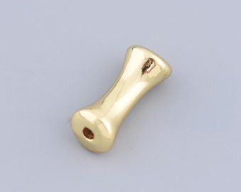 18K Plated Gold Cylindrical Spacer Beads,Jewelry Spacer Beads,Gold Beads, for DIY Jewelry Making,8x19mm