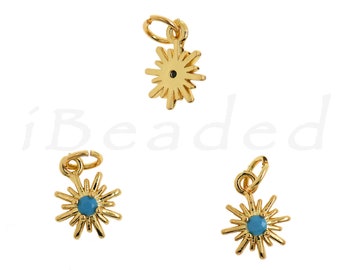 Brass Set Zircon North Star Pendant, Brass Metal Charm, Lucky Star Accessory for DIY Jewelry Making, 11.5x8.5mm