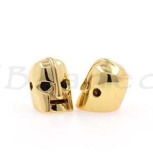 Characters Head Beads,Cubic Zirconia Head Beads,Micro Pave Hero Head,Character Bead Charm,Micro Pave Spacer Beads 9x10x11mm