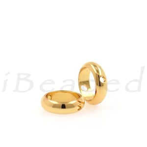 Round Ring Beads,Spacer Beads,Gold plated Brass Ring Connectors,Tiny Brass Washers,Beads For Making Jewelry    6~12mm 20pcs