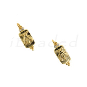 18K Filled Gold Insect Pendant, Flying Animal Pendant, Animal Charm, For DIY Jewelry Making, 22.5x9mm