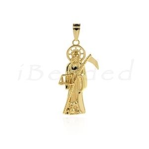 18K Brass Grim Reaper Pendant, Angel of Death, Religious Charm, DIY Jewelry Accessories, 43x22mm