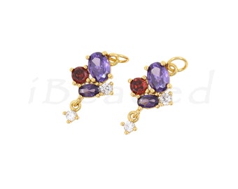 High Quality Zircon Pendant, 18K Gold Filled Zircon Pendant, Zircon Charm, High Jewellery, 21x11mm