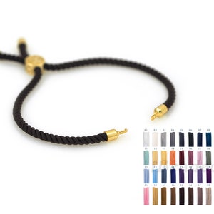 10Pcs demi-fini Cordon Bracelet, curseur réglable curseur bouchon perle connecteur charmes pour original personnalité bijoux fabrication fournitures