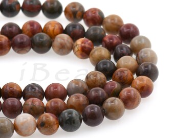 Picasso naturale perline in pietra perla, pietra preziosa rotonda liscia, Bracciale fai da te accessori 6mm/8mm/10mm 1Str