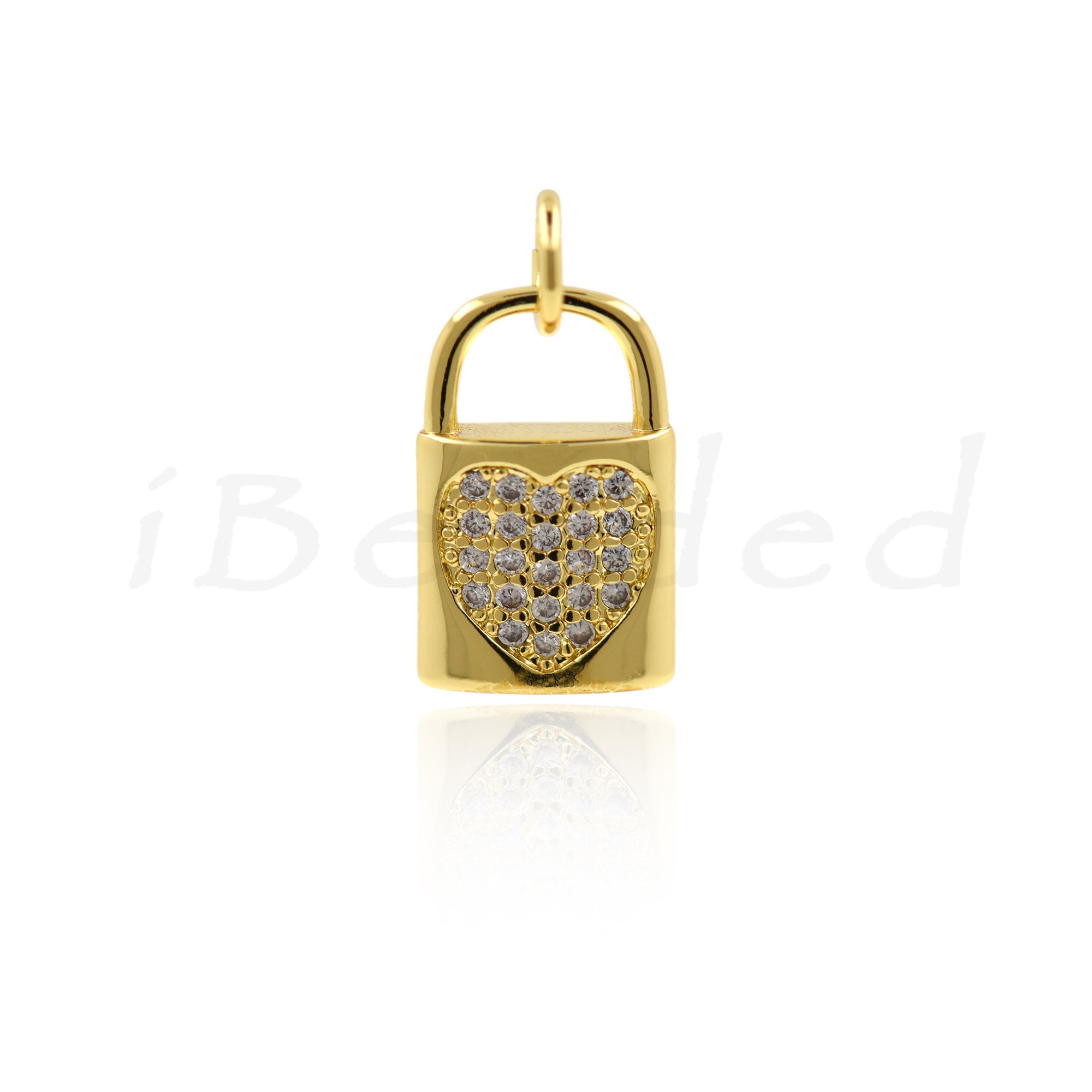 14K Gold Love Padlock and Key Sparkle Chain Necklace – Baby Gold