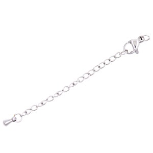 Stainless Steel Extension Chain，Stainless Steel Extension Chain Charm,Stainless steel ornaments，66.5x6.3mm
