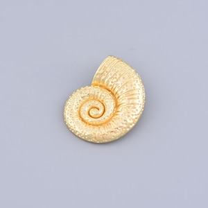 18K Plated Gold Conch Shell Pendant,Shell Charm Earrings Necklace,for DIY Jewelry Making Supply,27x21mm