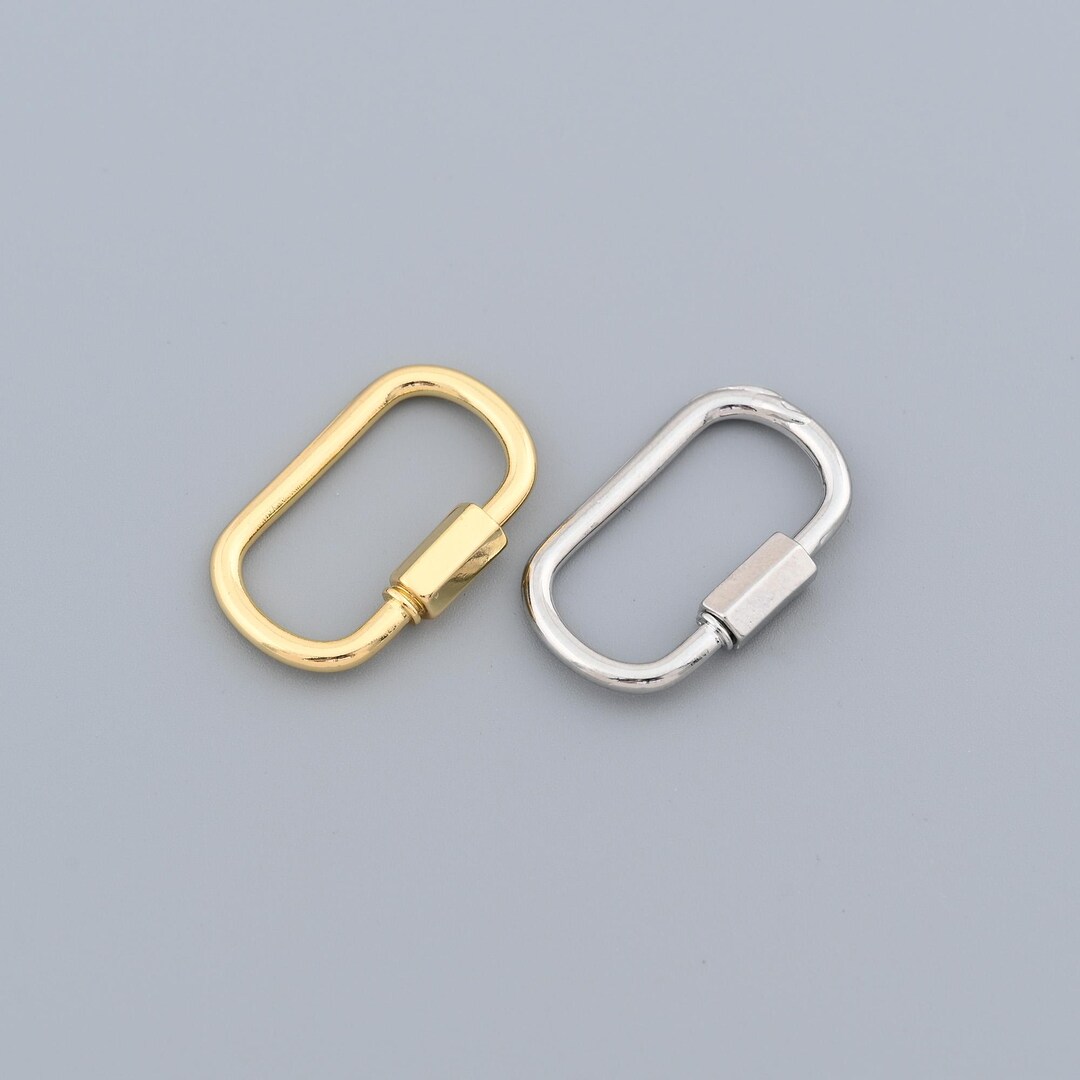 Sturdy Oval Screw Lock Link in 18K Gold Filled Style for DIY Jewelry ...