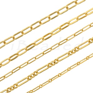 Brass Cable Link Chain,DIY Minimalist Jewelry Chains,Bracelet/Necklace Making Supplies