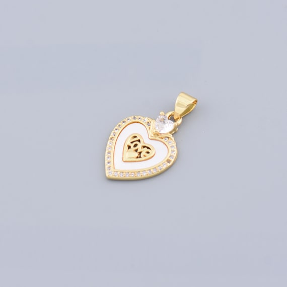 ゴールド ネックレス クリスタルチャーム クリスタルダイヤモンドバー ネックレスチャーム K18YG