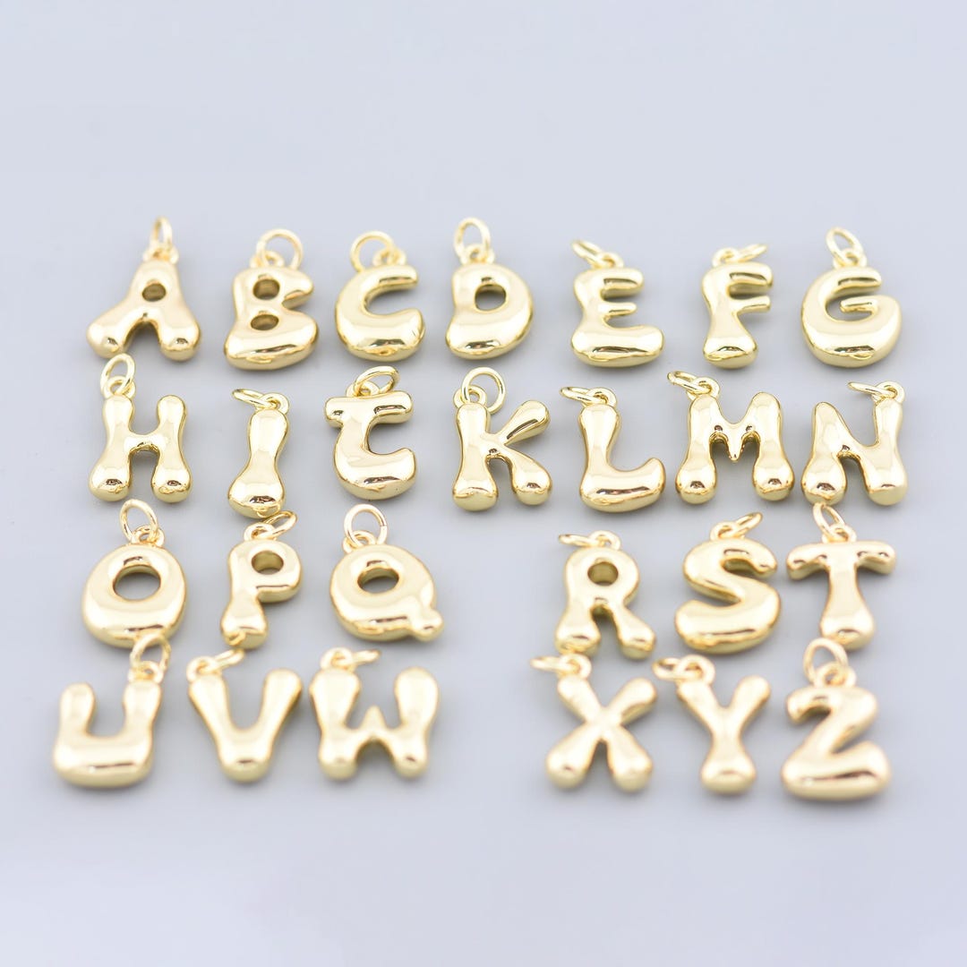 Pendants With Letters Elegant A-Z Letter Pendants in Gold for Custom Designs - Special Piece ...