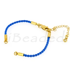 10Pcs Half Finished Rope Bracelet,Adjustable Connector Findings,with Lobster Clasp/Extension Chain for Women&#39;s Jewelry Making Supplies