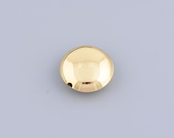 Contas redondas planas, contas geométricas, contas banhadas a ouro, contas de formato plano, espaçadores de ouro, para fazer joias faça você mesmo, 19x8,3 mm