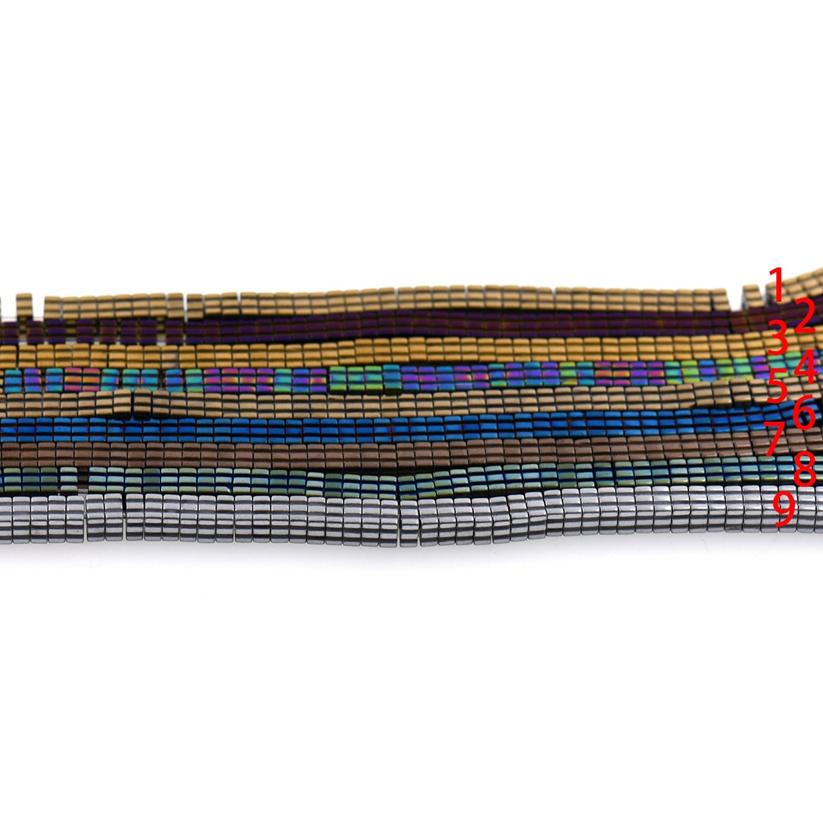 Hämatitperlen, Strang kleine glatte Edelstein-Energie-Bead, DIY