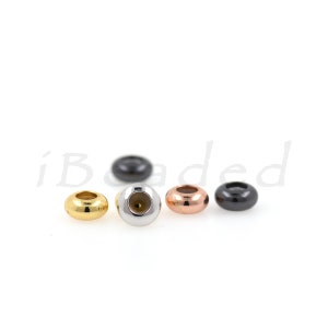 Handmade Stopper Beads,Rubber Round Beads,Small Adjustable Slider Beads ,Round Clasp With Rubber Center,Spacer Beads  7mm