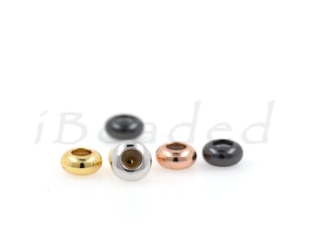 Handmade Stopper Beads,Rubber Round Beads,Small Adjustable Slider Beads ,Round Clasp With Rubber Center,Spacer Beads  7mm