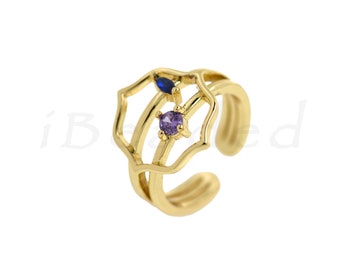 Brass Colored Zircon Ring, Zircon Charm, Fine Jewellery, For Jewellery Crafting, 22x17mm