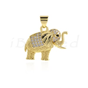 Personalized Elephant Necklace Pendant, Cute Animal Jewelry, Elephant Gift, Kids Necklace, Birthday Gift, Gift For Her  10Pcs