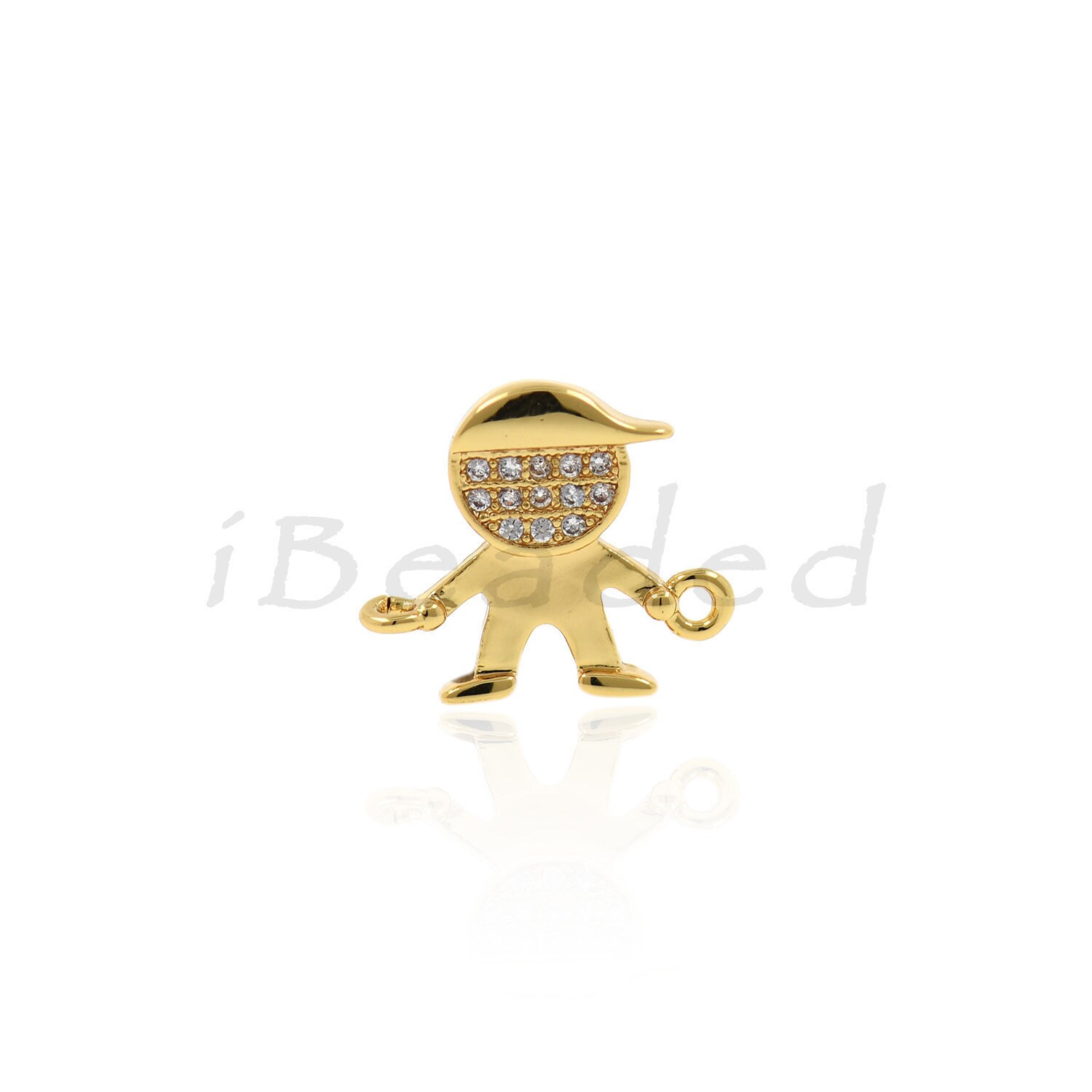 Boy Charms for BraceletsMicro Pave CZ Stone Connector Etsy
