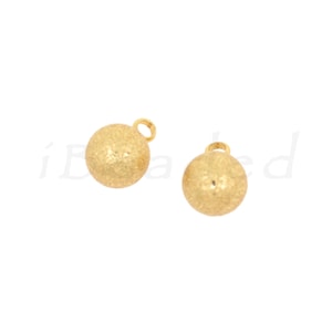 18K Filled Gold Ball Pendant, Ball Charm, Geometric Charm, Simple Jewelry, 8/10mm