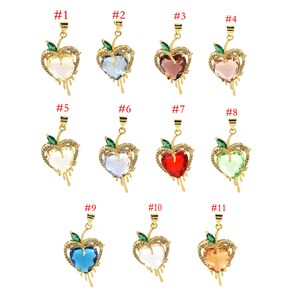 Gold CZ Heart Necklace, Tiny Zircon Heart Pendant, Cubic Zirconia Heart Charm, 18K Gold Filling Heart Necklace, Zircon Pendant Jewelry