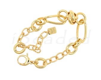 Chaîne Figaro, Bracelet Chaîne Figaro, Bracelet Délicat, Bijoux Minimalistes en Or Rempli 18K, 20 cm