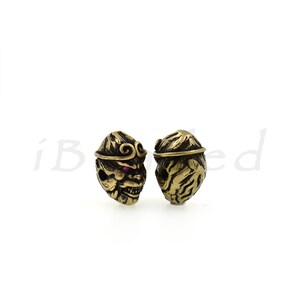 Monkey King Head Spacer Beads,Cubic zirconia Micro Pave Head,Animal Jewelry,DIY Bracelet Beads,Retro Charm  9x13x9.5