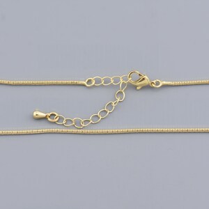 Delicate Gold Fine Link Necklace with Secure Closure and Extension for a Subtle Accessory,1.2x400+50mm