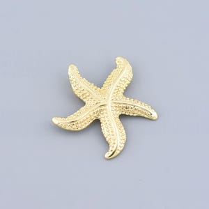 18k Gold Plated Sea Star Charms, Sea Star Necklace,Simple Sea Star Pendant, Summer Charms ,for DIY Jewelry Making,34x31.5mm