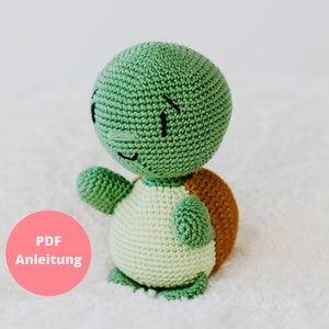 Crochet pattern amigurumi turtle Simon (German), pattern for self-crocheted cuddly toy turtle, crochet pattern, PDF pattern