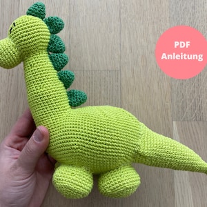 Crochet pattern Amigurumi Dino Dieter (German) - PDF pattern for Crochet Dino - Dinosaur to crochet yourself - Gift for Dino fans