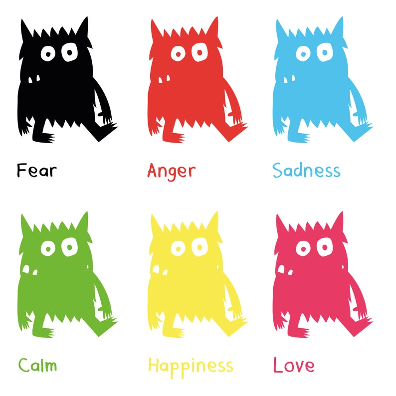 Etiquetas para tarros de colores Emotion Monster Recursos - Etsy España