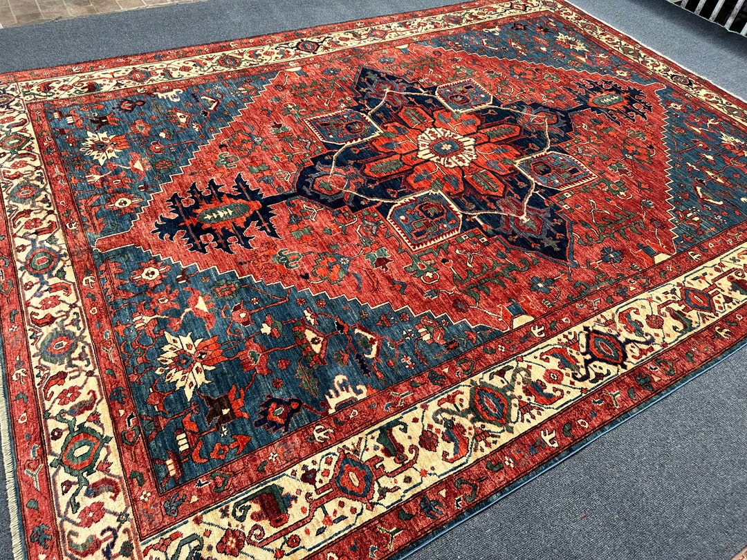 9x12 Rug 9x12 Handmade Rug 9x12 Heriz Rug Heriz Rug 9x12 Etsy