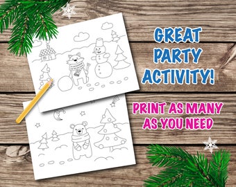 Woodland Coloring Page Pages Winter Birthday Favorwoodland Printable