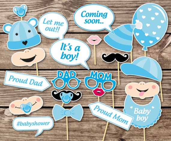 baby shower props boy printable