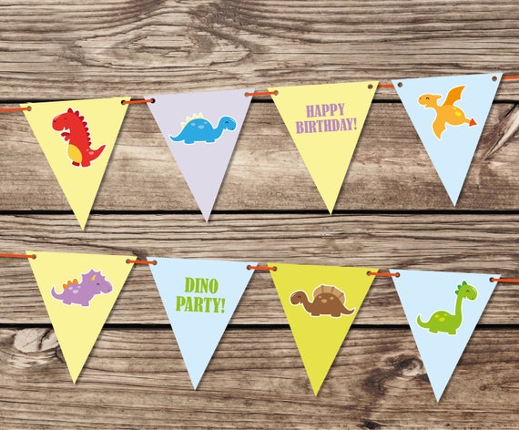 Dino Fete Guirlande De Fanions Dino Anniversaire Imprimable Etsy Dino Fete Guirlande De Fanions Dino Anniversaire Imprimable Etsy