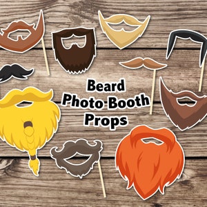 Beard Photo Booth Props Printable Beards Props Beard Photo | Etsy